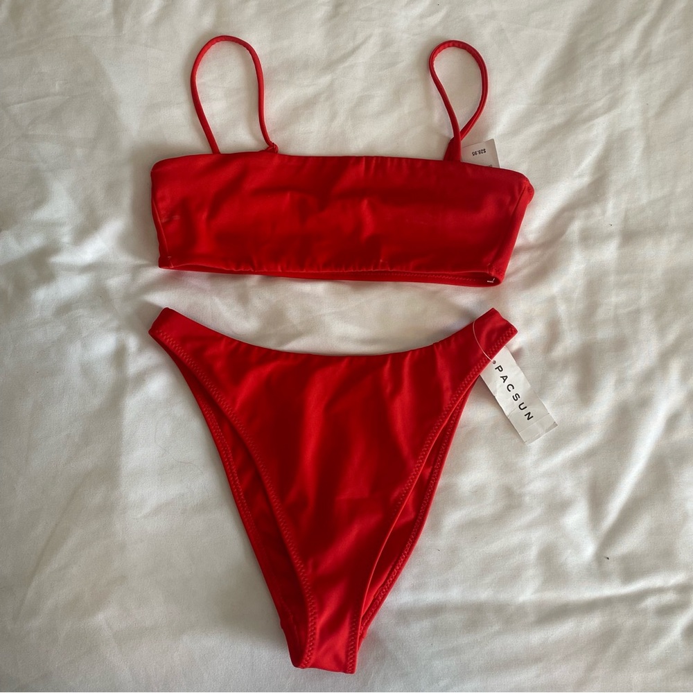 Red pacsun bikini set